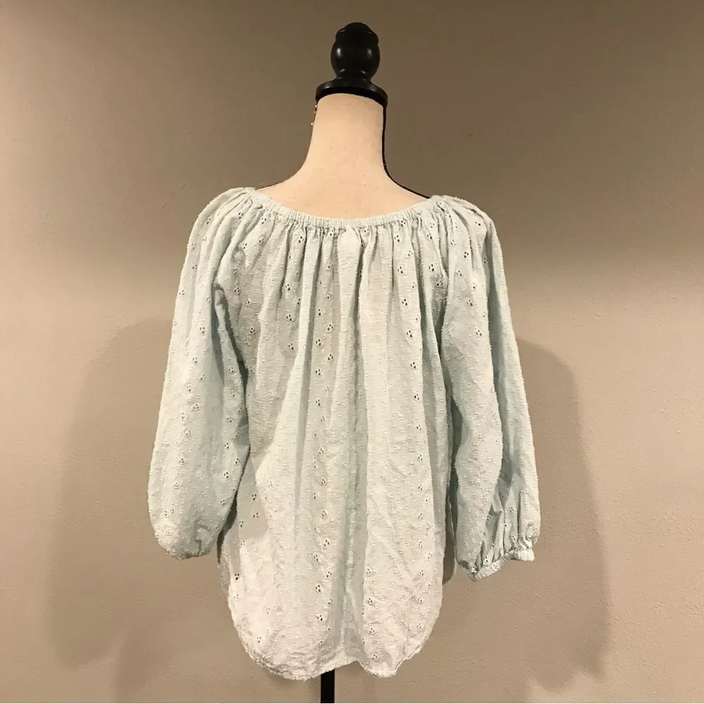 Joie baby blue long sleeve loose fit blouse - Picture 7 of 14